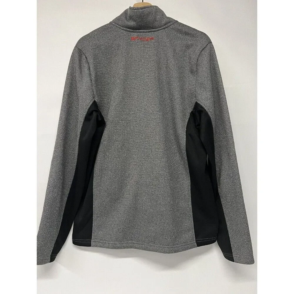 Men’s Spider Raider Gray Black Full Zip Fleece Lined Medium